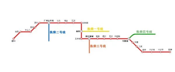 最好最全的广州地铁五号线路线图地图