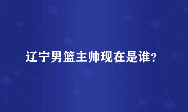 辽宁男篮主帅现在是谁？