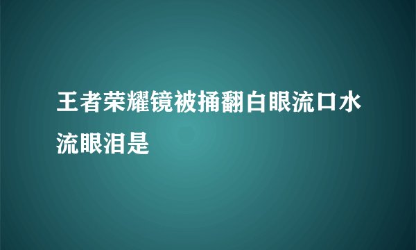 王者荣耀镜被捅翻白眼流口水流眼泪是