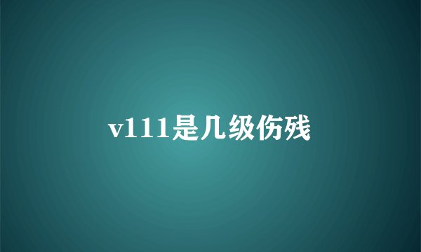 v111是几级伤残