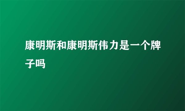 康明斯和康明斯伟力是一个牌子吗