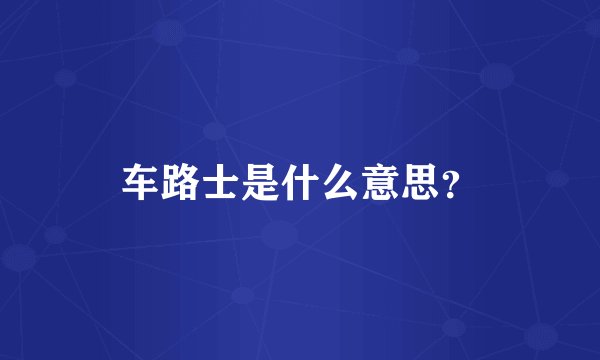 车路士是什么意思？