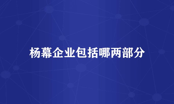 杨幕企业包括哪两部分