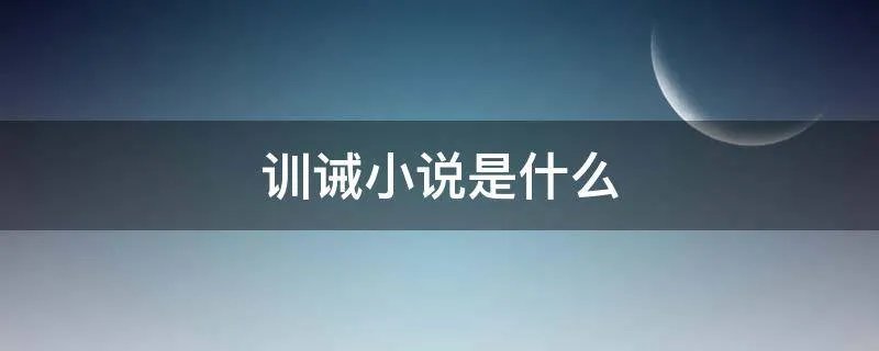 训诫小说是什么