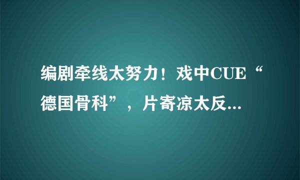 编剧牵线太努力！戏中CUE“德国骨科”，片寄凉太反手破次元壁