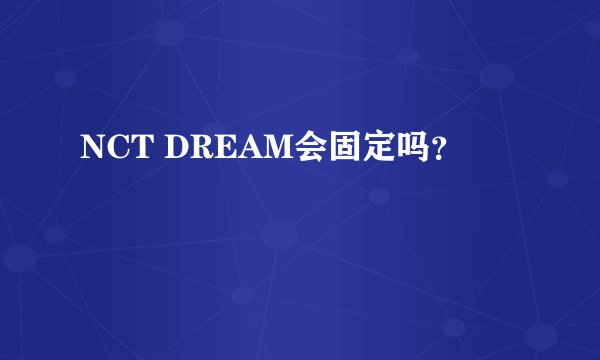 NCT DREAM会固定吗？