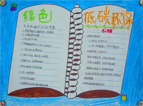 2020绿色低碳全面小康手抄报漂亮画画图片