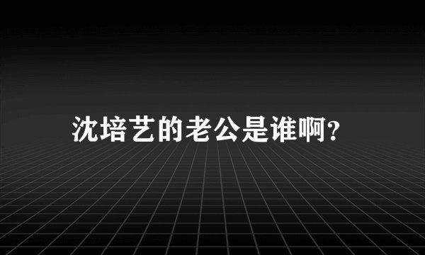 沈培艺的老公是谁啊？