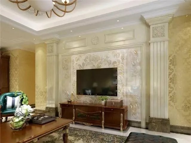 罗马柱背景墙案例及安装流程示意图