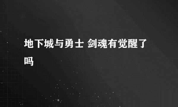 地下城与勇士 剑魂有觉醒了吗