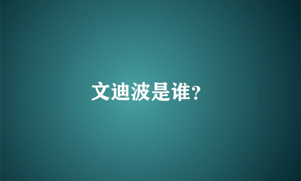 文迪波是谁？
