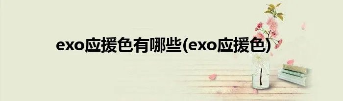 exo应援色有哪些(exo应援色)