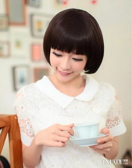 校园女生可爱萝莉发型效果图学生短发发型图片