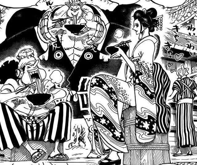 《海贼王》和之国中，和服罗宾为什么变成了平胸？