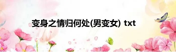 变身之情归何处(男变女) txt