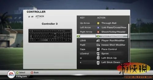 《FIFA12》DEMO游戏内键盘设置方法