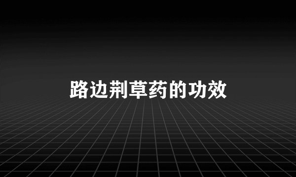 路边荆草药的功效