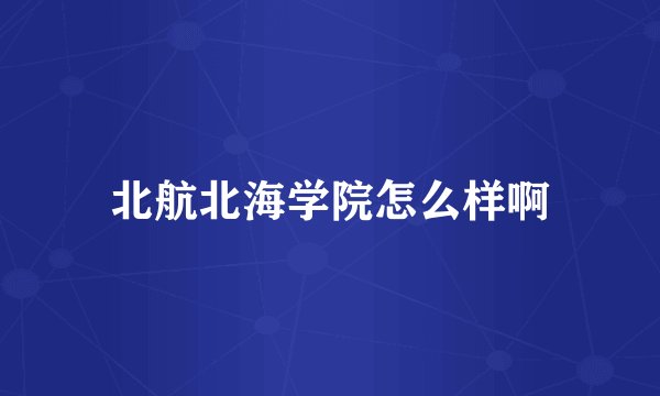 北航北海学院怎么样啊
