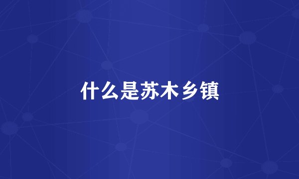 什么是苏木乡镇