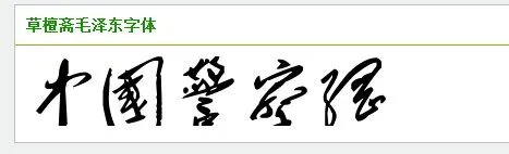 中国警察网什么字体？