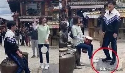 如何看待郭京飞王珞丹坐雕塑踩石碑，被网友吐槽：不文明？