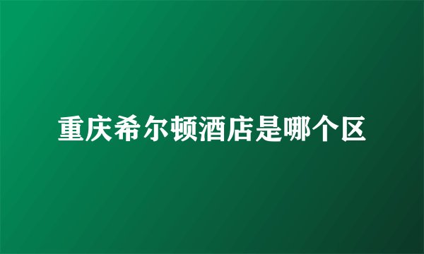 重庆希尔顿酒店是哪个区