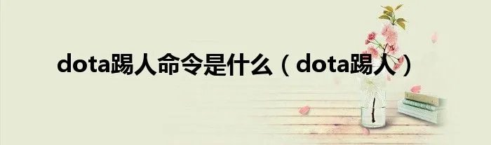 dota踢人命令是什么（dota踢人）