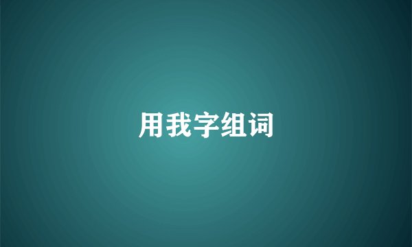 用我字组词
