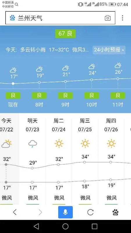 兰州天气预报