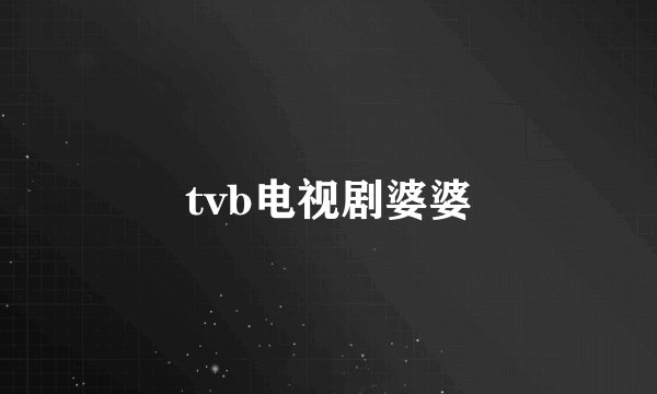 tvb电视剧婆婆