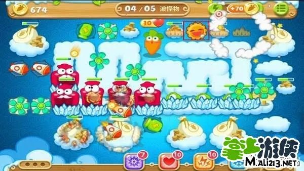 保卫萝卜2道具全清攻略之天际61关金萝卜图文详解