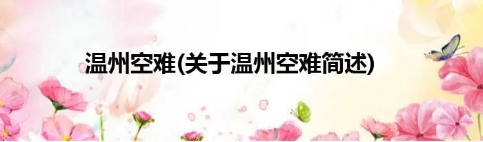 温州空难(关于温州空难简述)