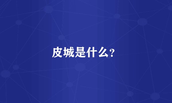 皮城是什么？