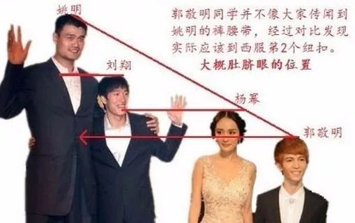 郭敬明身高对比图 郭敬明为什么这么矮