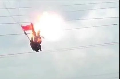 跳伞撞上高压线是怎么回事?