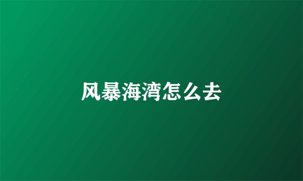 风暴海湾怎么去