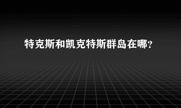 特克斯和凯克特斯群岛在哪？