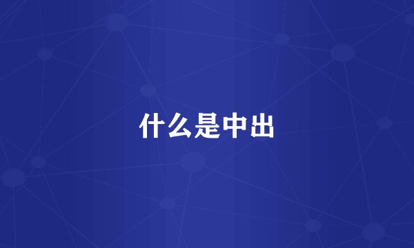 什么是中出