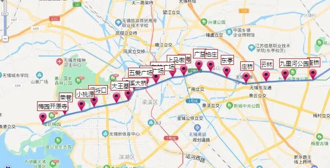 2021无锡地铁2号线路图 无锡地铁2号线站点图及运营时间