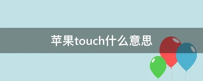 苹果touch什么意思