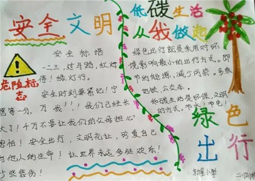 2020绿色低碳全面小康手抄报漂亮画画图片
