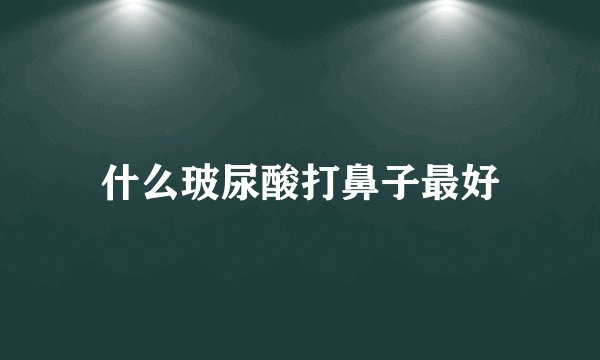 什么玻尿酸打鼻子最好