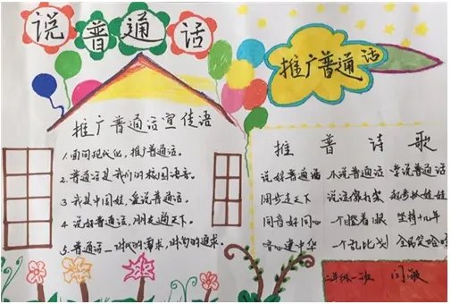 讲好普通话手抄报内容简单简短