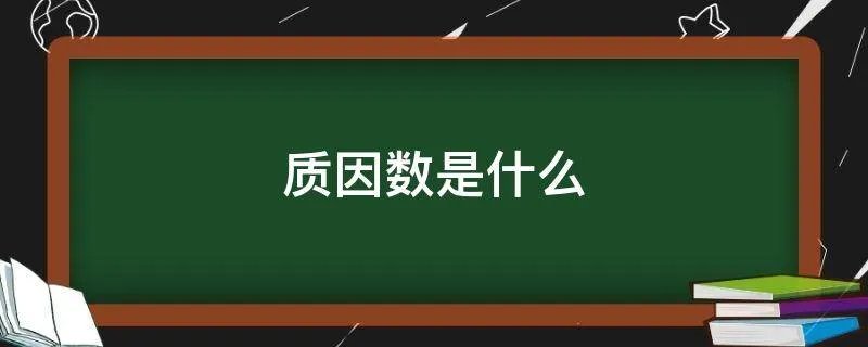 质因数是什么