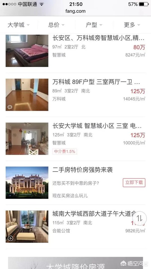 西安长安区二手房价大约多少？