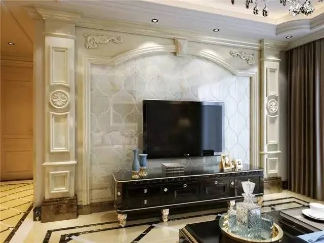 罗马柱背景墙案例及安装流程示意图