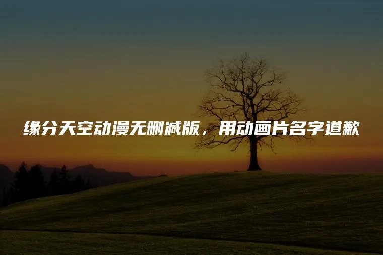 缘分天空动漫无删减版，用动画片名字道歉