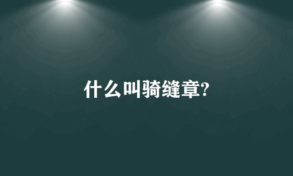 什么叫骑缝章?