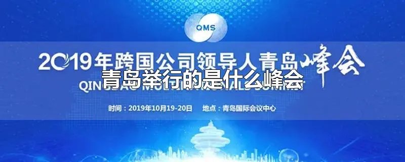 青岛举行的是什么峰会