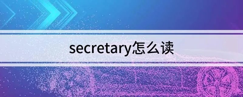 secretary怎么读